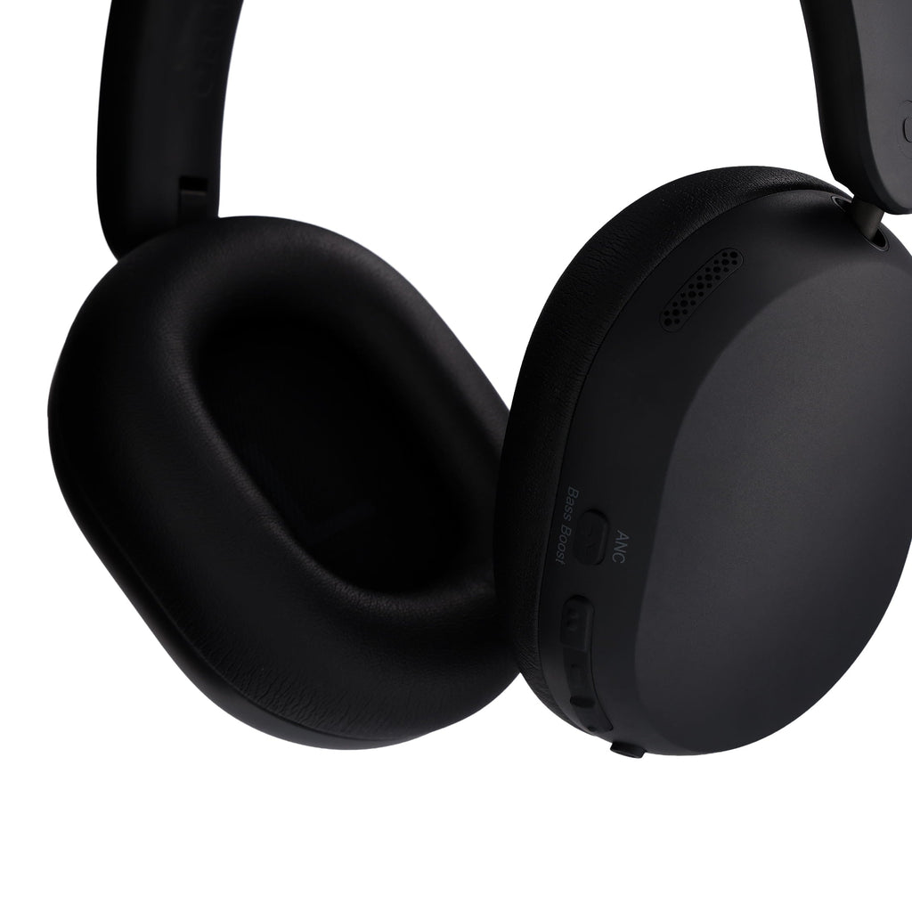 onn Hushbyte Wireless Over-Ear Headphones, Black