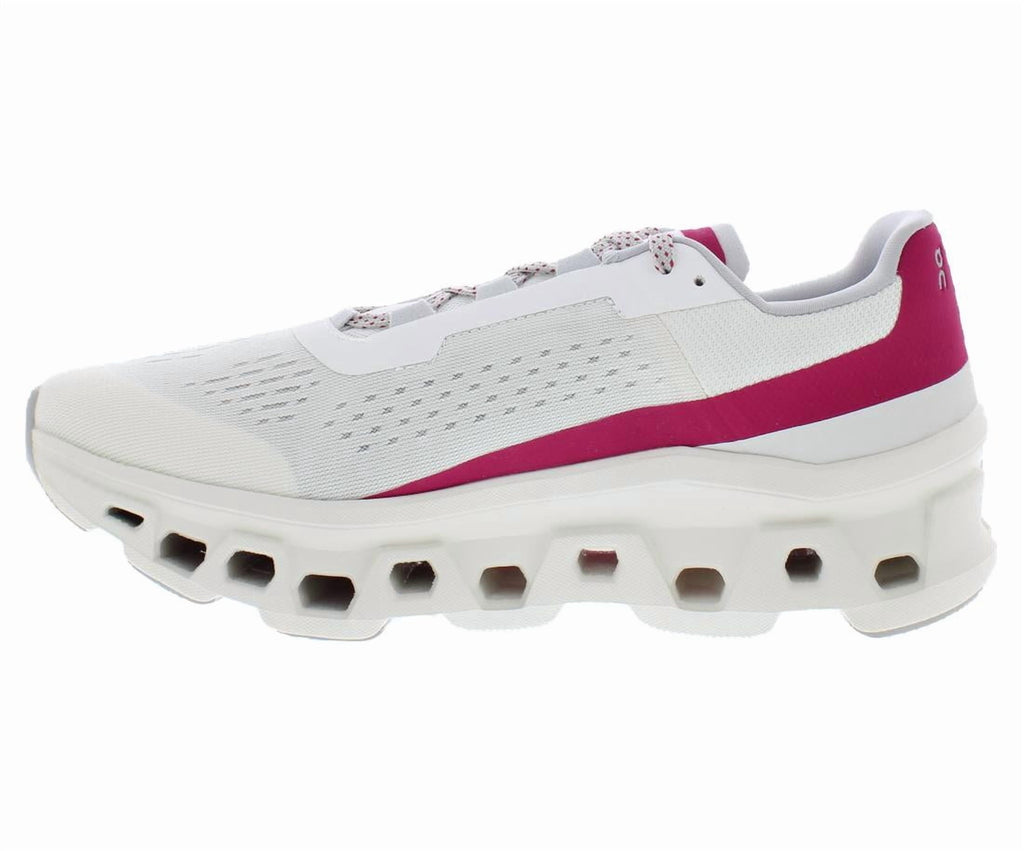 ON Cloudmonster Womens Shoes Size 9, Color: Ivory/Grenadine