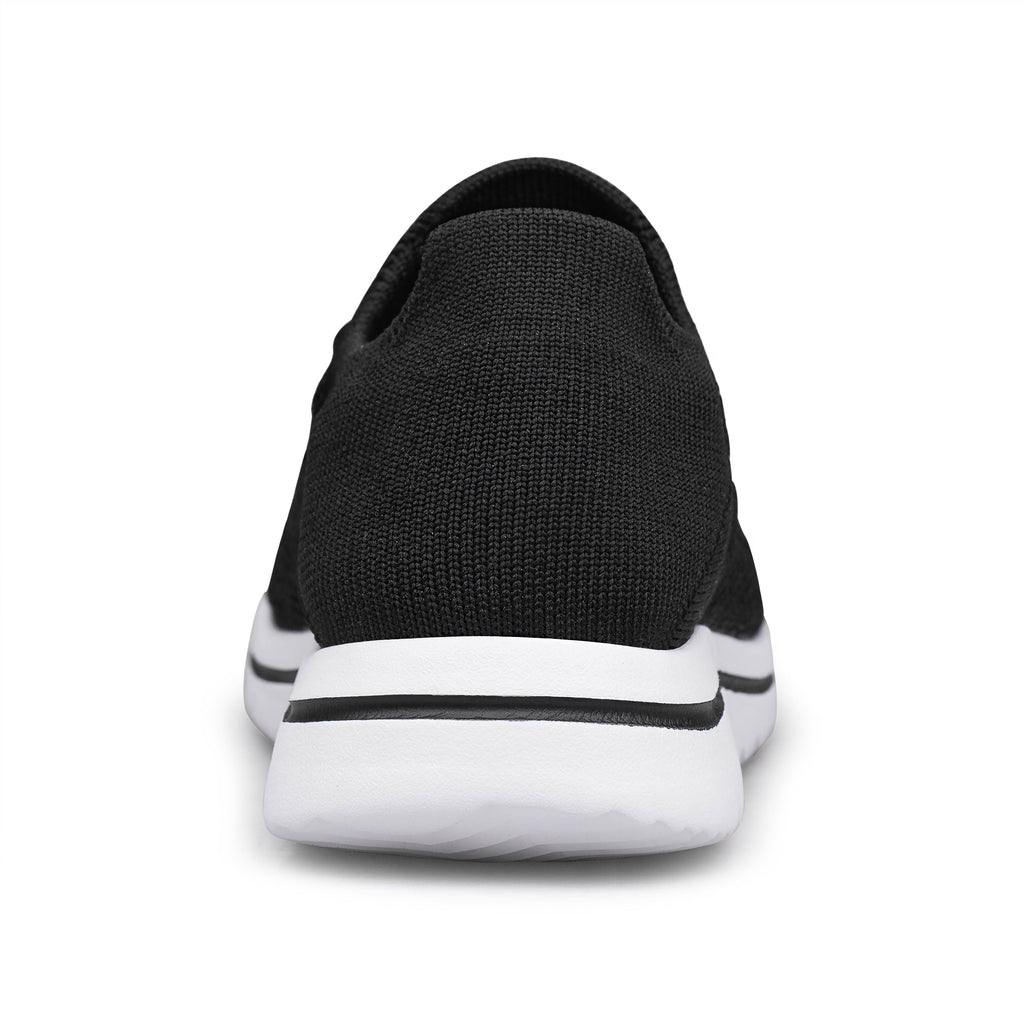 Unisex Sock Walking Shoes Wide Toe Box Slip-on Mens Running Shoe Womens Lightweight Casual Fashion Sneakers Black 8Women/6Men