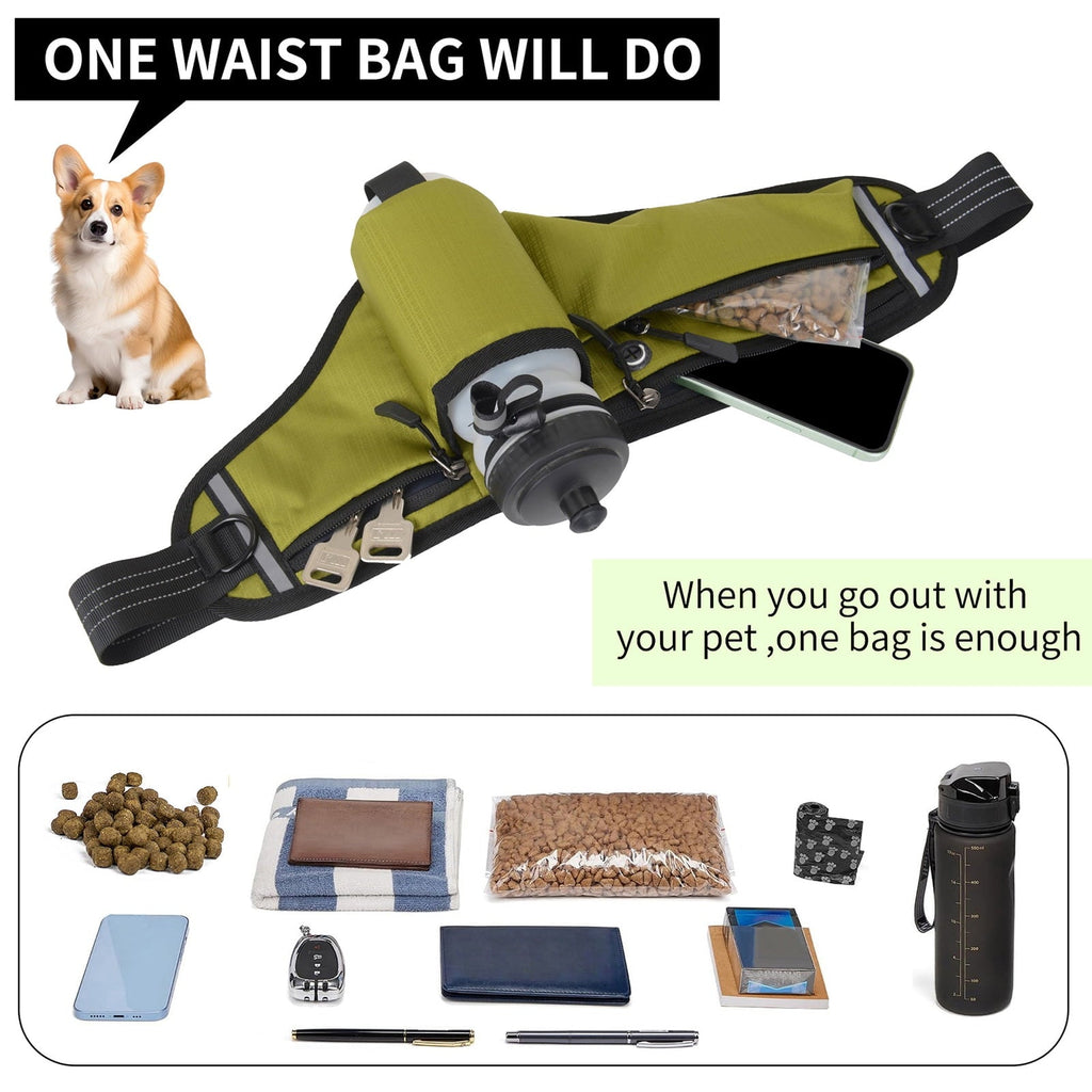 NFTIGB Running Belt Waist Pack Adjustable Hydration Bag with Water Bottle Holder for Runners Men Women, Black (10.63 inches / 27 cm)
