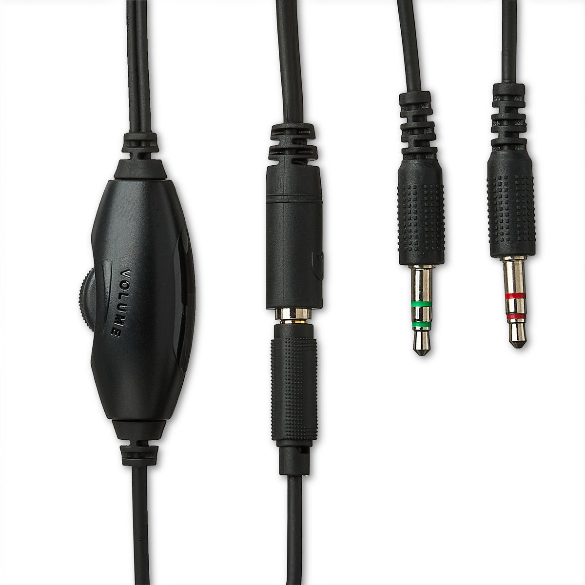 onn 3.5mm AUX Stereo Headset with Built-In Microphone, Black