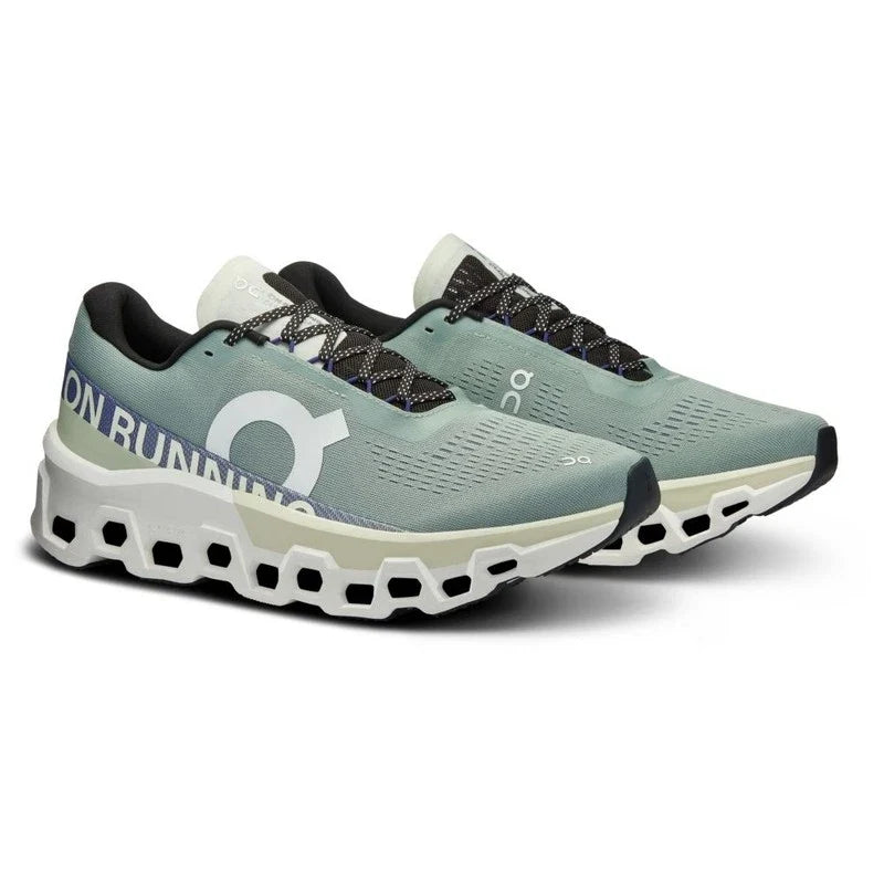 On Running Mens Cloudmonster 2 Running Shoes Trainers Green
