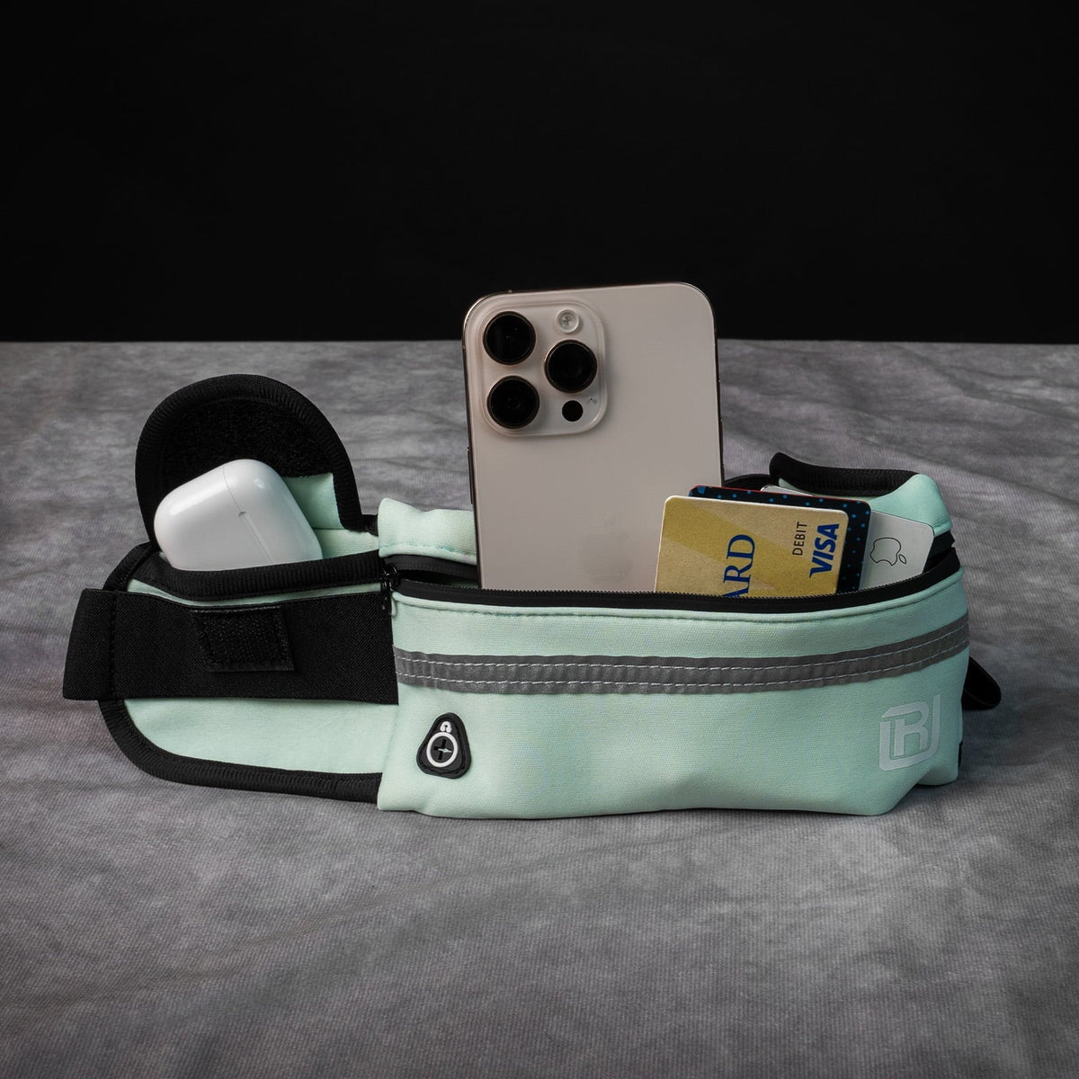 RunUnited Waist Pack for Running, Hiking & Gym - Waterproof Running Accessory w/ Phone Holder & Reflective Stripe, Color: Yellow