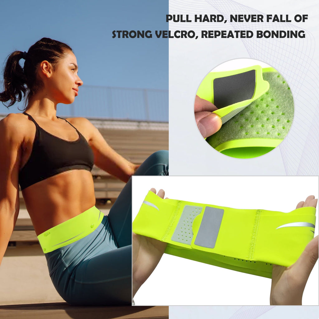 LUXMO Slim Running Belt for Men & Women, Adjustable Waist Pack for Phone
