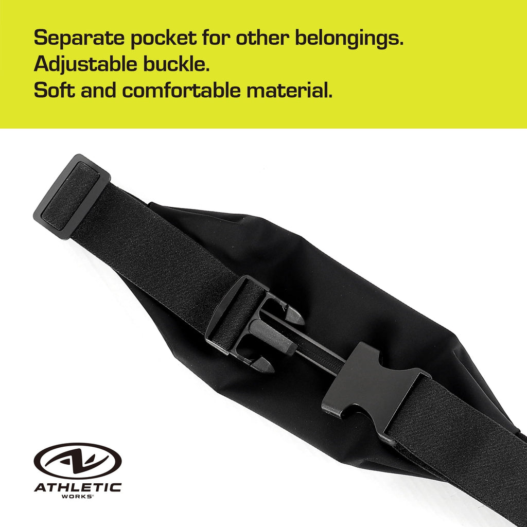 Athletic Works Running Belt with Window for Full - function Touchscreen Operation of Phone with Adjustable belt