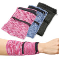 3Pcs Wrist Wallet with Zipper, Lightweight Phone Wristband for Running, Breathable Wrist Cell Phone Pouch with 2 Pockets, Wrist Phone Holder for Sports, Travel, Walking, Style B