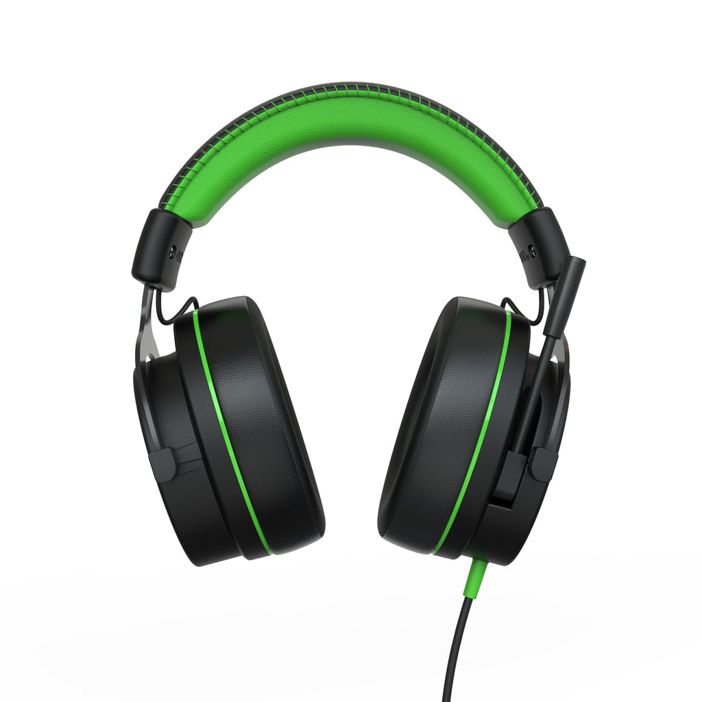 onn Wired Gaming Headset Compatible with Xbox, Black and Green