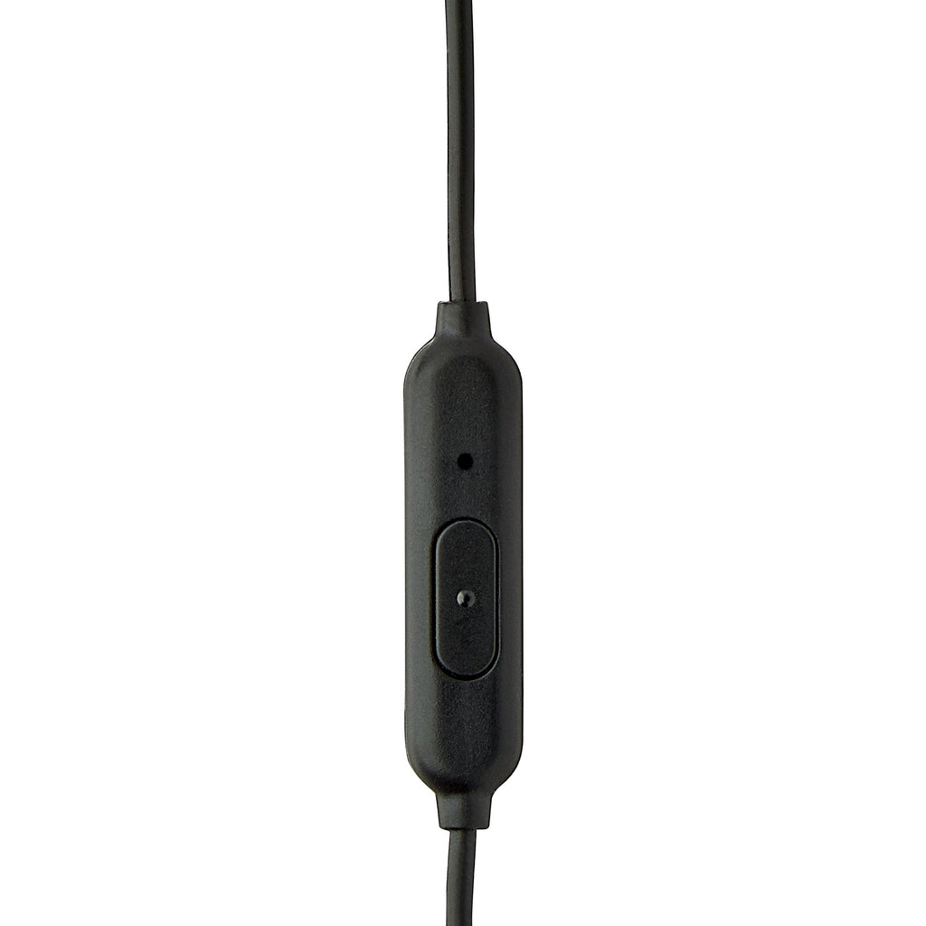 Onn Wired Earphones with Mic and 3.5mm Plug in Black - High-Quality Sound and Comfortable Silicone Ear Tips
