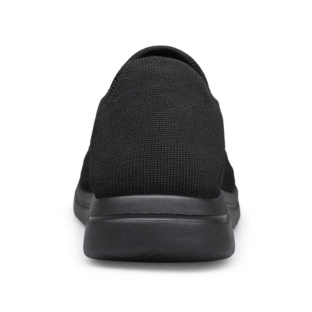 Unisex Sock Walking Shoes Wide Toe Box Slip-on Mens Running Shoe Womens Lightweight Casual Fashion Sneakers Black 8Women/6Men