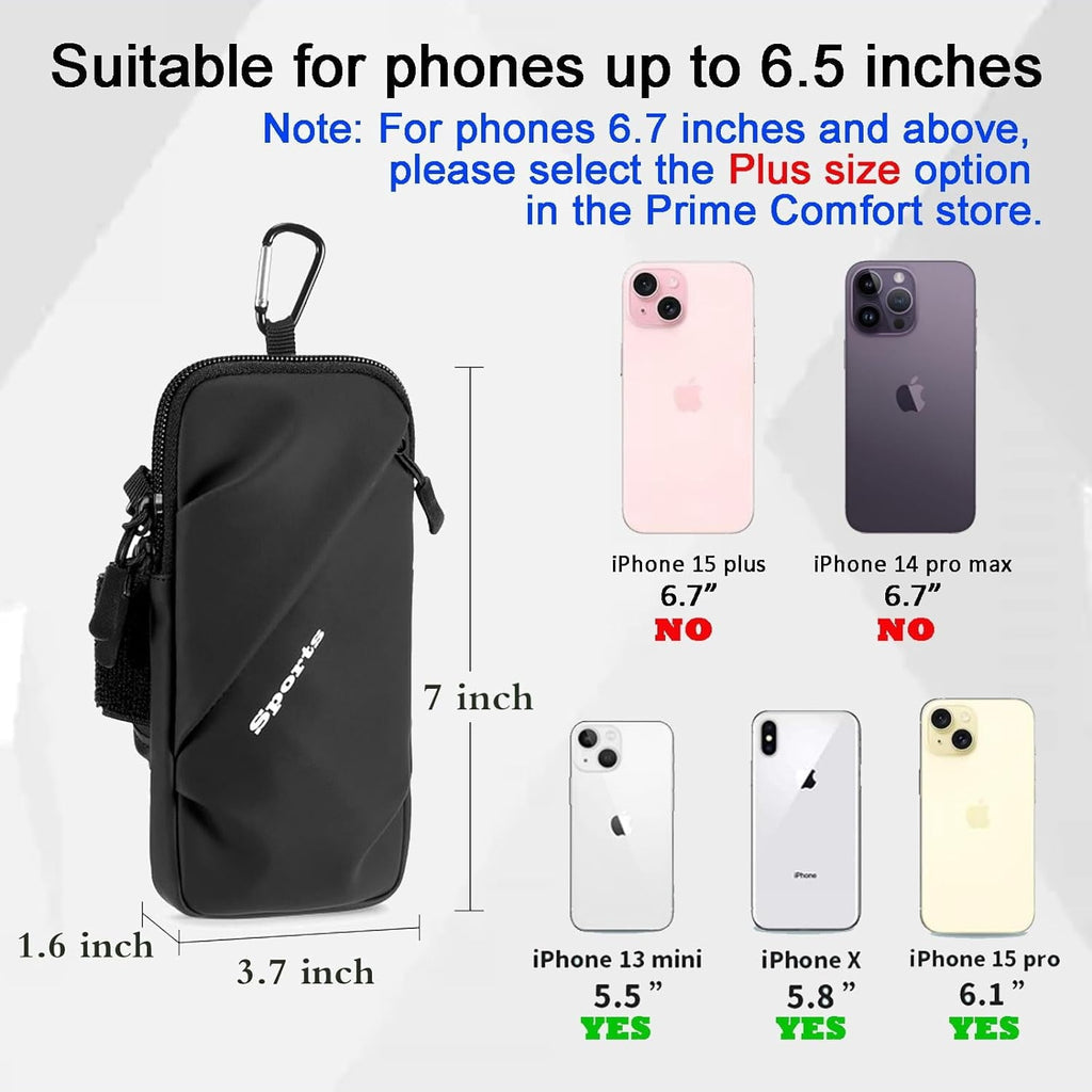 Cell Phone Holder for Walking, Running, Arm Band for Phone, Cell Phone Purse, Cross Body Phone Bag, Phone Holster, Cell Phone Carrier for Men Women, Phone Pouch (Purple)