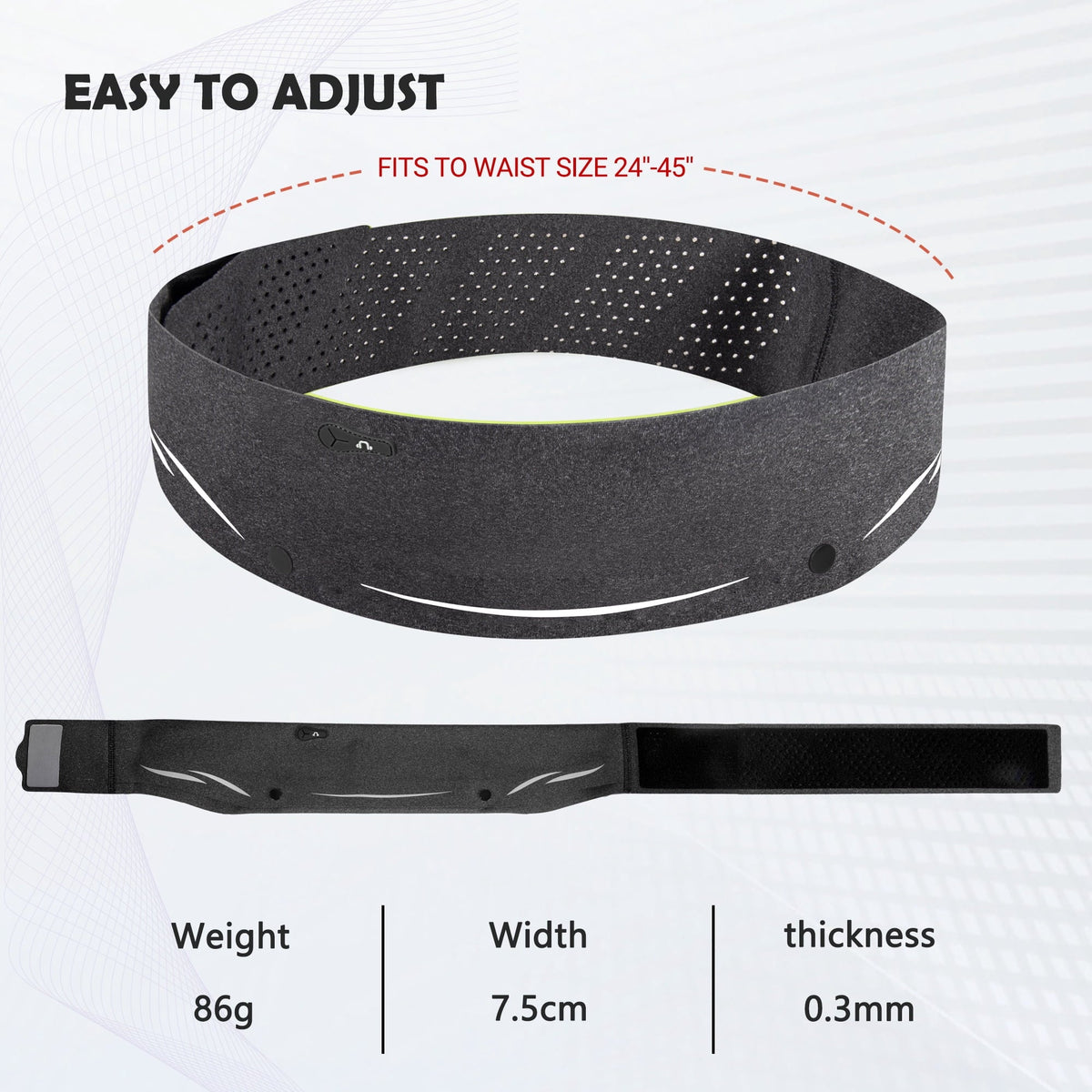 LUXMO LUXURY MOBILE Slim Running Belt Fanny Phone Holder for Running
