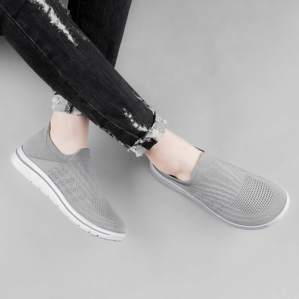 Unisex Sock Walking Shoes Wide Toe Box Slip-on Mens Running Shoe Womens Lightweight Casual Fashion Sneakers Black 8Women/6Men