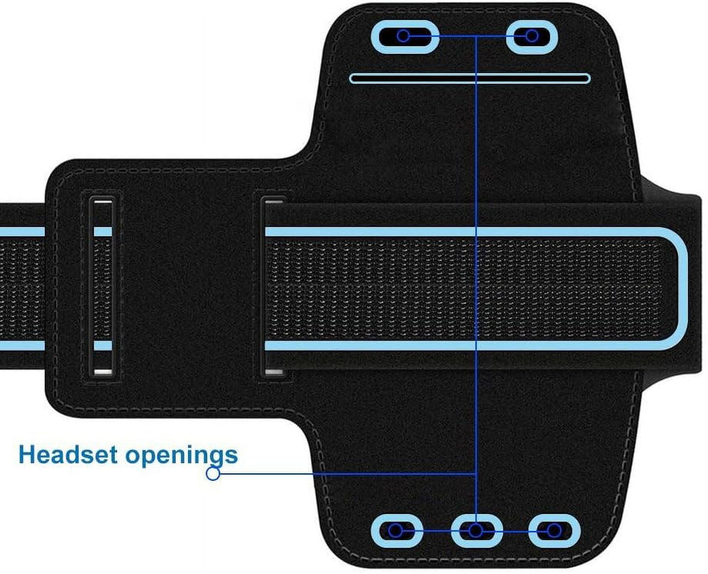 Water Resistant Cell Phone Armband Case Running Holder for iPhone Pro Max Plus (15/14/13/12/11/X/XS/XR/SE) Galaxy S Ultra Plus Edge Note (S24/S23/S22/S21/20/10/9) Adjustable Strap & Key Pocket - Green