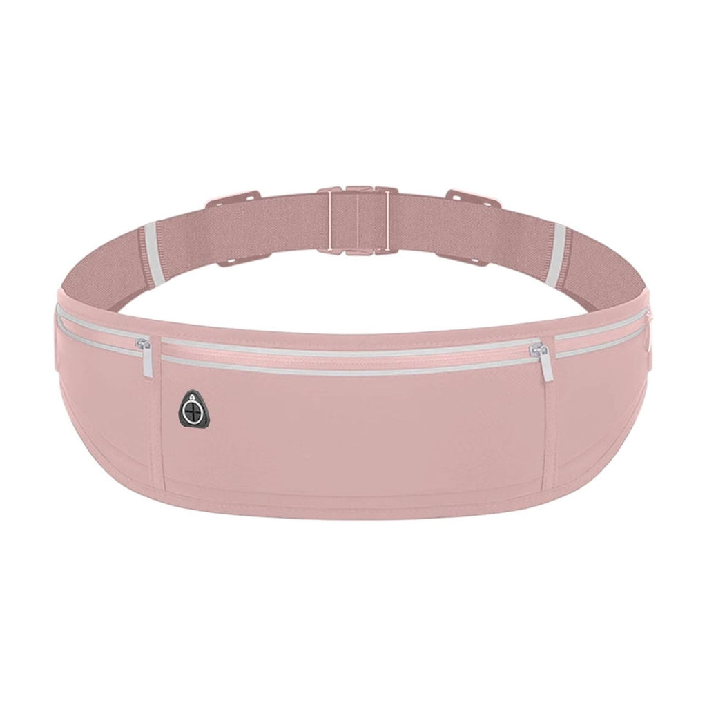 Waterproof Waist Bag Running Fanny Pack Sports Phone Pouch 18.9in with Reflective Strips Multi Pocket Adjustable Belt for Night Running Cycling Hiking Camping Gym Outdoor Sports Travel Accessories