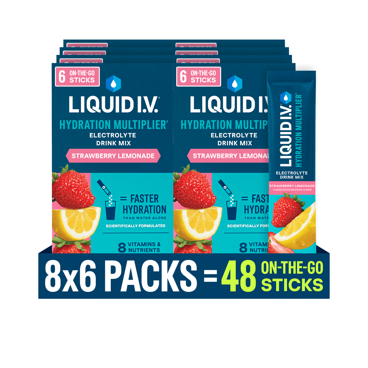 Liquid I.V.® Lemon Lime Hydration Multiplier® Powdered Electrolyte Drink Mix, 6 Count Packets