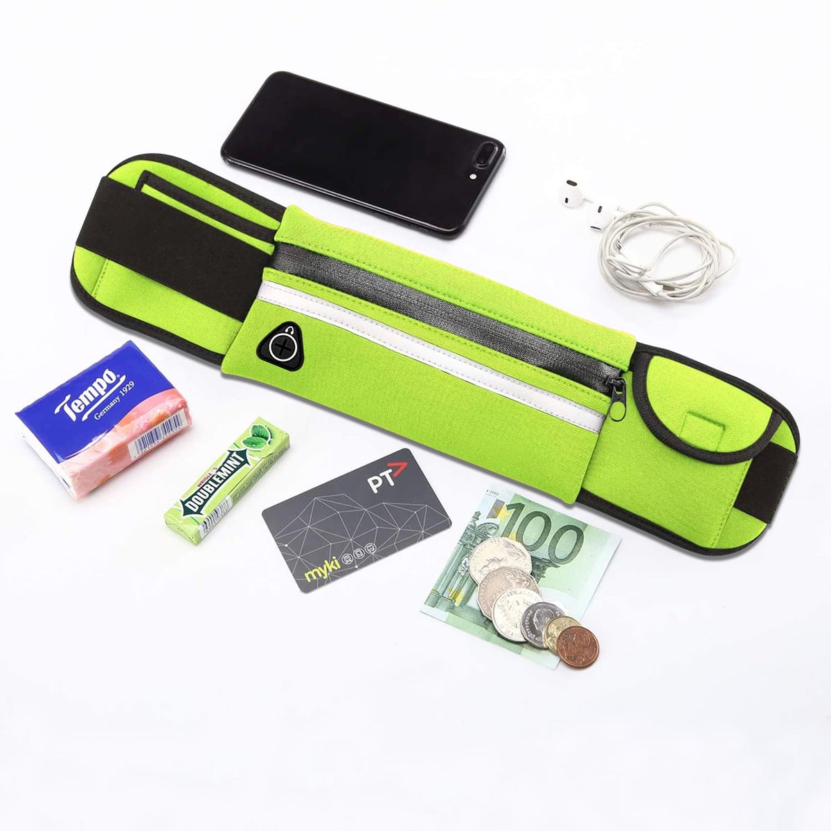 Waistband Running Belt for Phone Holder, Runner Pocket Pouch for Women Men Wallking Fitness Jogging Workout Gym Sports Travel Exercise Orange