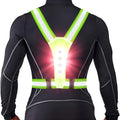 GJX 2026 New Led Reflective Running Vest,High Visibility Warning Lights for Runners,Adjustable Elastic Safety Gear Accessories for Men/Women Night Running,Walking,Cycling/Biking