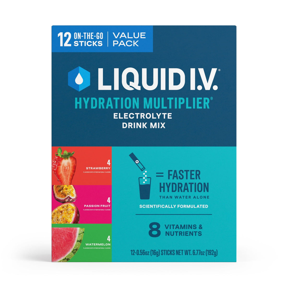 Liquid I.V.® Arctic Raspberry Hydration Multiplier® Powdered Electrolyte Drink Mix, 6 Count Packets