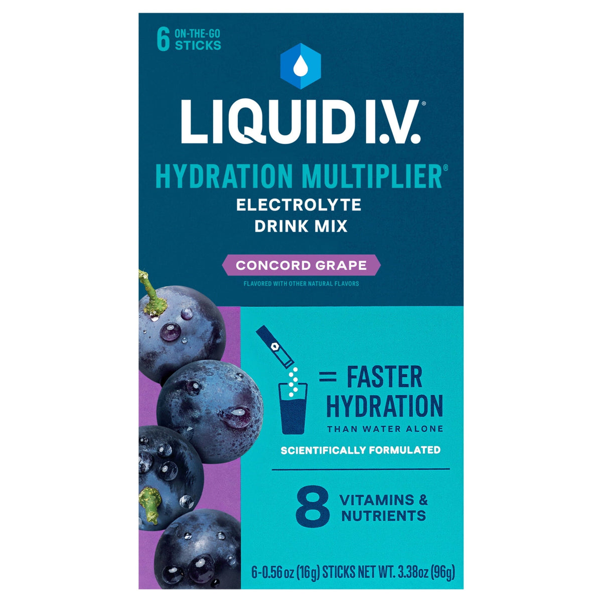 Liquid I.V.® Arctic Raspberry Hydration Multiplier® Powdered Electrolyte Drink Mix, 6 Count Packets