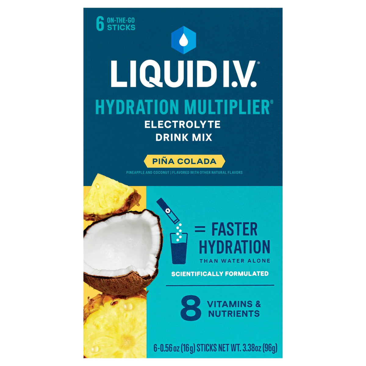 Liquid I.V.® Arctic Raspberry Hydration Multiplier® Powdered Electrolyte Drink Mix, 6 Count Packets