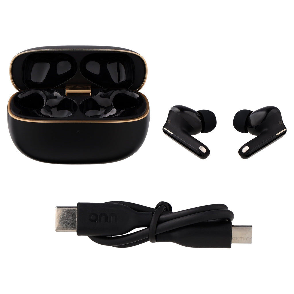 onn TuneTide Pro 2 Wireless Earbuds, White