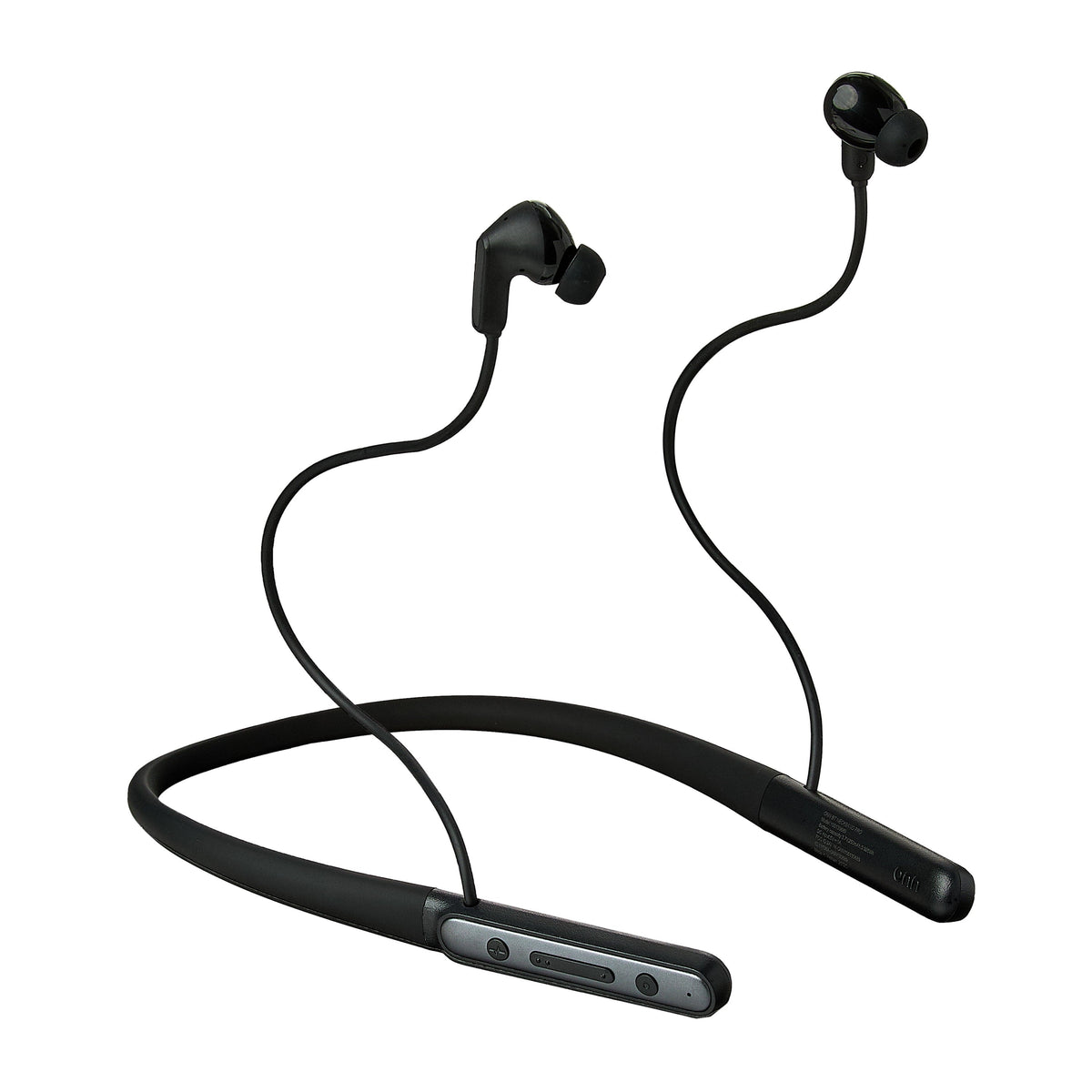 onn Active Noise Canceling Bluetooth Neckband Earphones Black