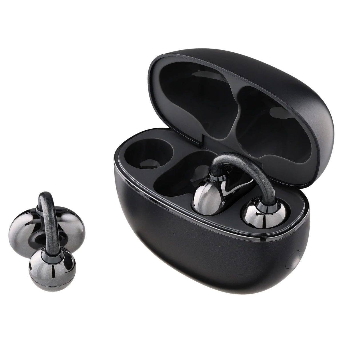 onn Nebulode Pro Open-Clip Wireless Earbuds, Blue