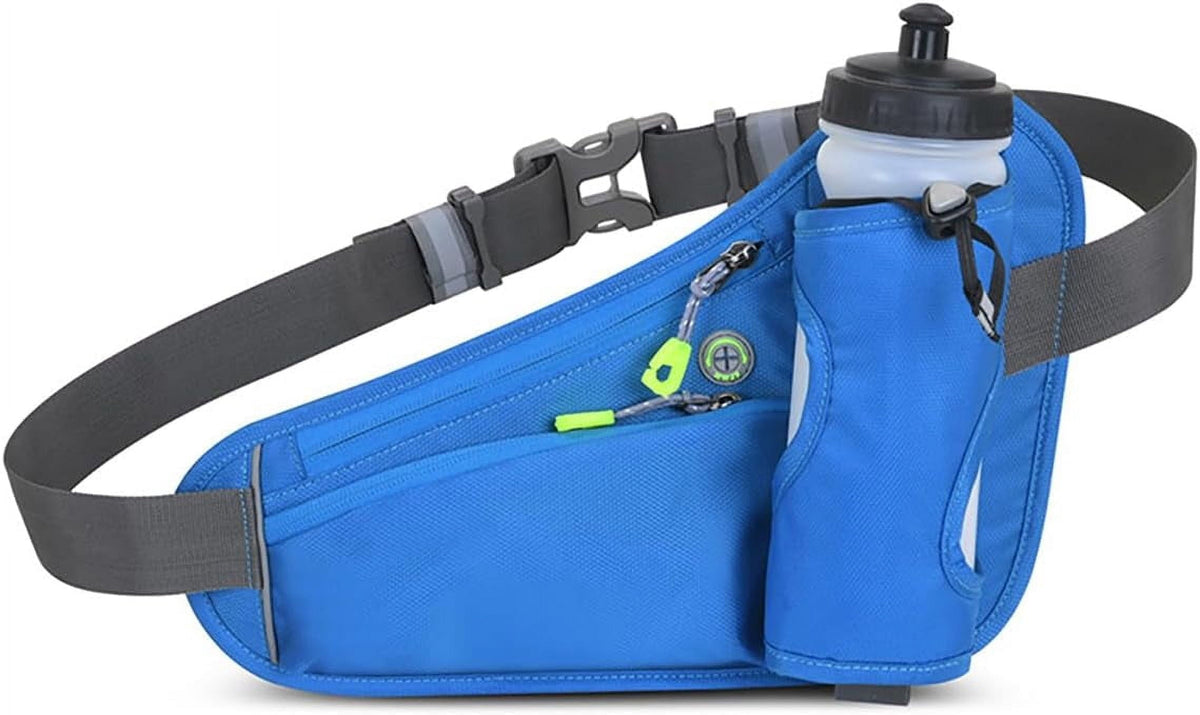 Running Belt Hydration Waist Pack with Water Bottle Holder for Men&Women Outdoor Sports (Black)