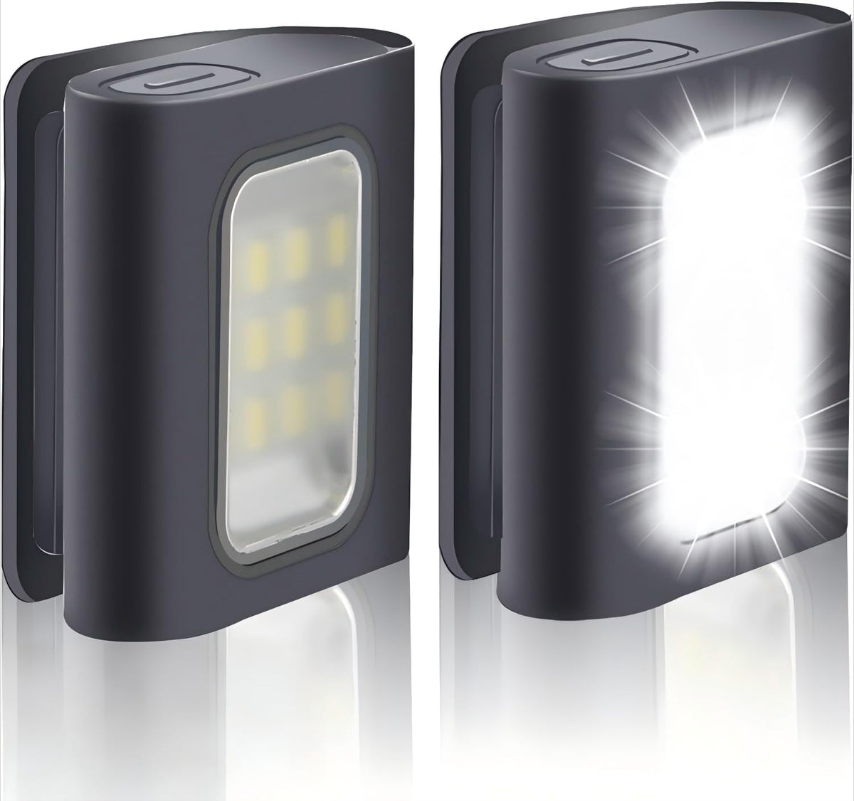 Running Light, 2Pack Reflective Running Gear for Runners, Rechargeable Light, Clip on Running Lights with Runners and Joggers for Camping