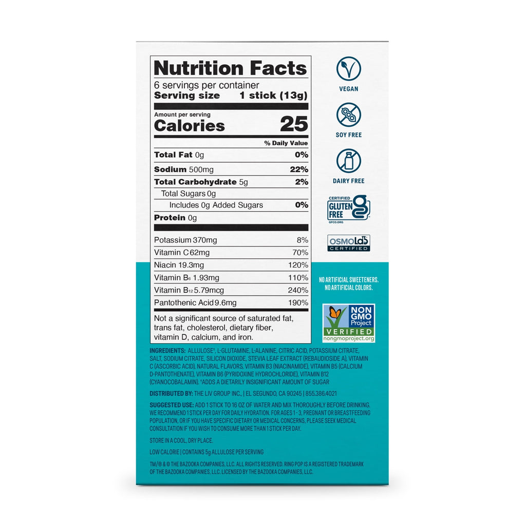 Liquid I.V.® White Peach Hydration Multiplier® Sugar-Free Electrolyte Powder Drink Mix, 6 Count Packets