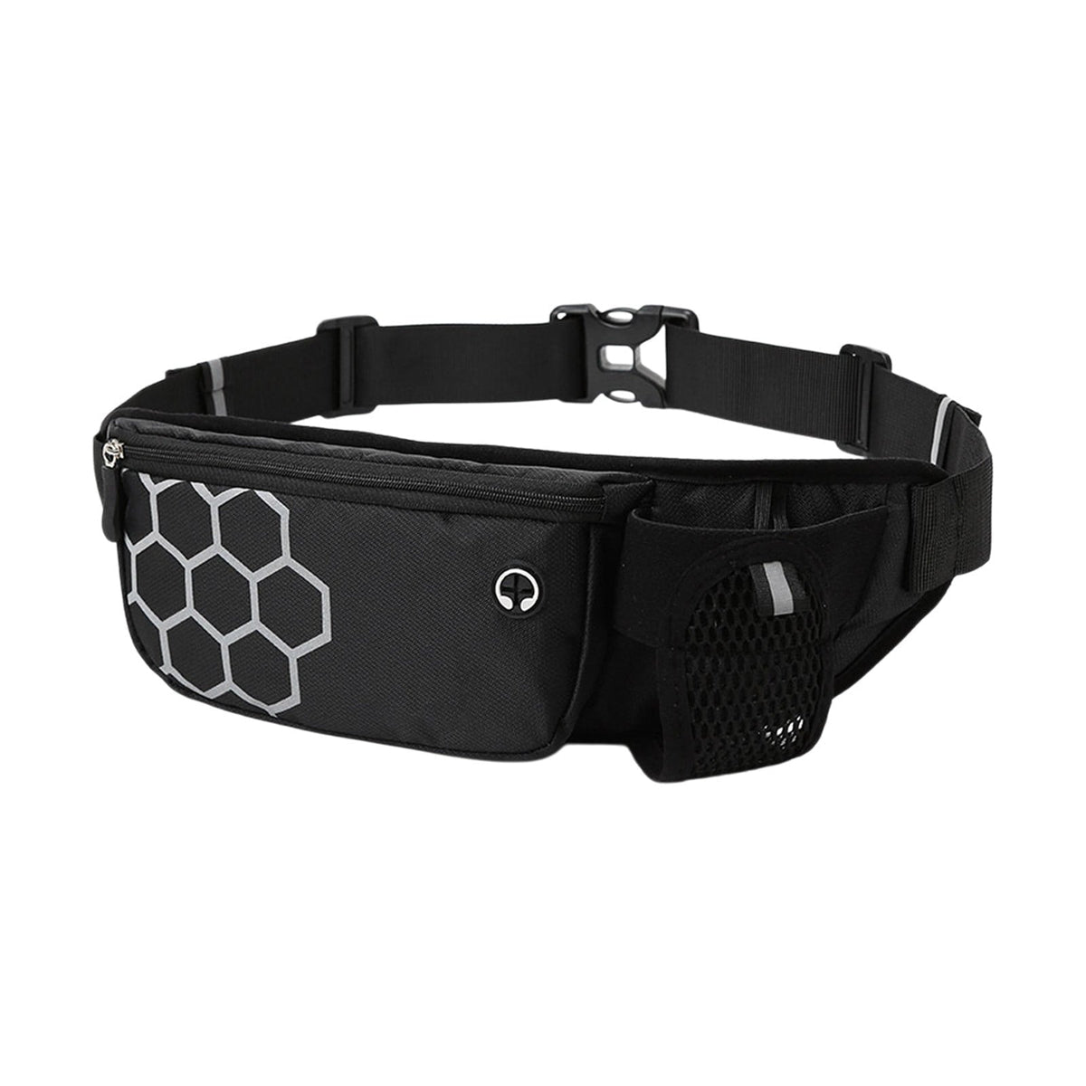 Running Belt for Women & Men with Water Bottle Holder,Waterproof Running Waist Packs,Multi Functional Running Gear Accessories,Suitable for Marathons and Outdoor Running(Black)