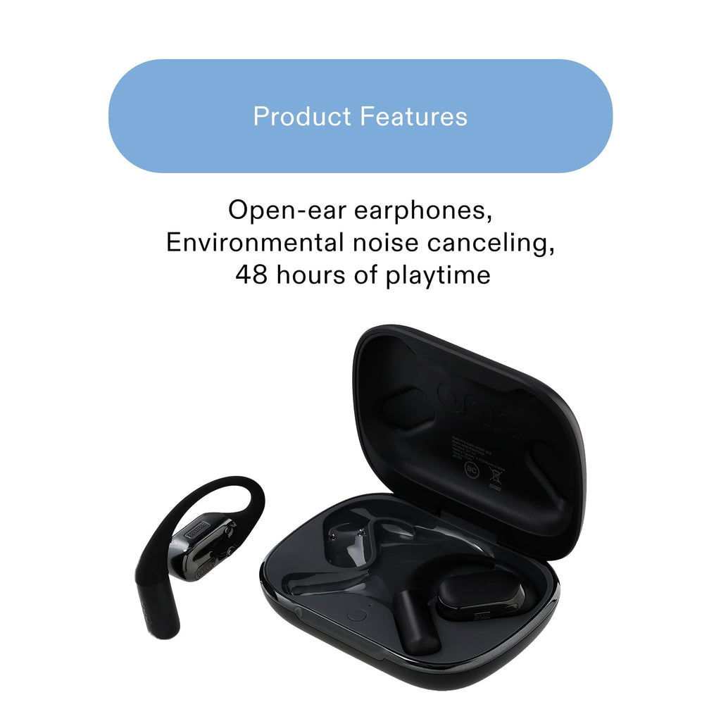 onn Trekster Pro Wireless Open-Ear Earphones, White
