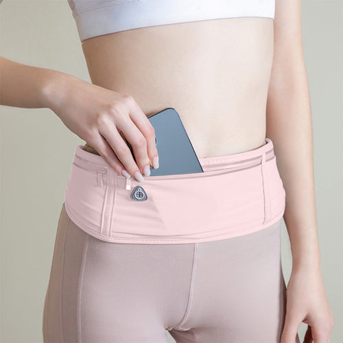 Cinvoph Running Belt Waist Pack Bag, Workout Gym Fitness Fanny Pack for Phone,Cell Phone Holder for Running,Jogging Pocket Belt for Women & Men,Running Accessories, Pink