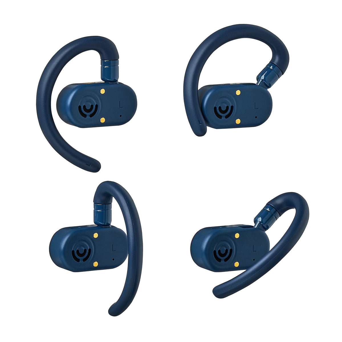onn Open-Ear Wireless Earphones with Noise Canceling Microphones, Blue