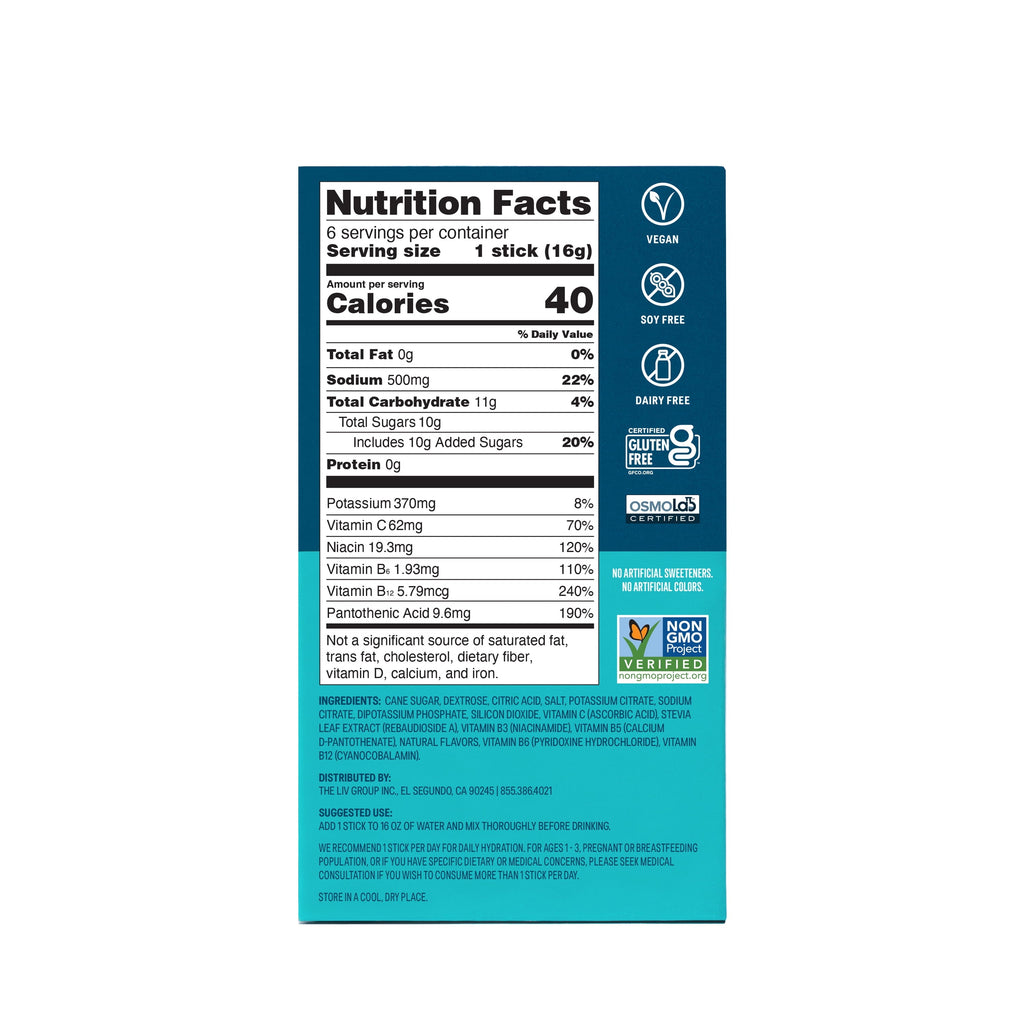 Liquid I.V.® Strawberry Hydration Multiplier® Powdered Electrolyte Drink Mix, 6 Count Packets