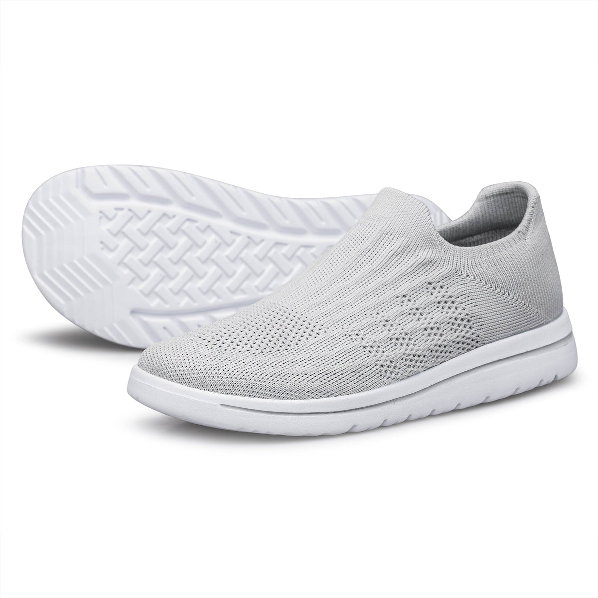 Unisex Sock Walking Shoes Wide Toe Box Slip-on Mens Running Shoe Womens Lightweight Casual Fashion Sneakers Black 8Women/6Men