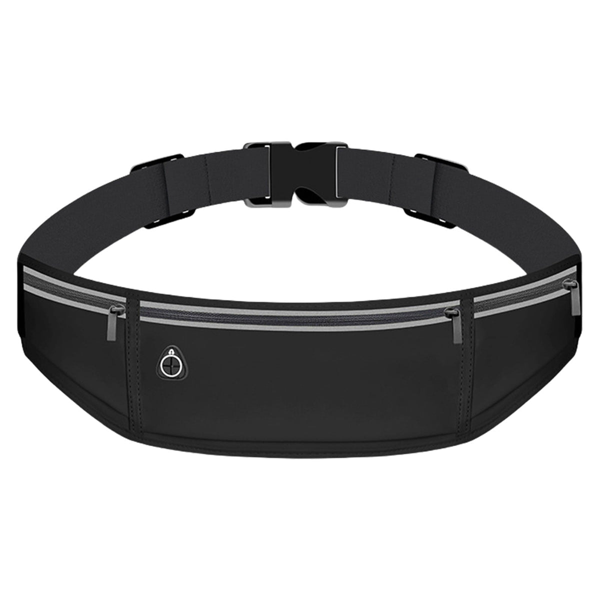 Harlier Slim Running Belt for Women Men-Runners, Phone Holder Fanny Pack, Adjustable Bounce Free Waist Pouch bag for Workout, Money Belt, Run Gear Accessories - Black