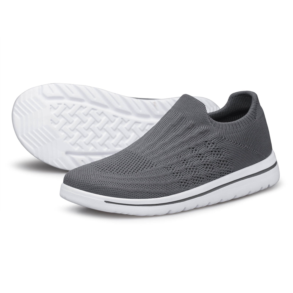 Unisex Sock Walking Shoes Wide Toe Box Slip-on Mens Running Shoe Womens Lightweight Casual Fashion Sneakers Black 8Women/6Men