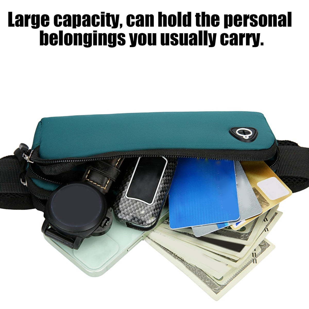 Slim Running Belt Fanny Pack for Men Women Running Phone Holder Runners Pouch Waist Pack Bag for Workout Money Belt Running Gear Accessories for Travel Hiking Running