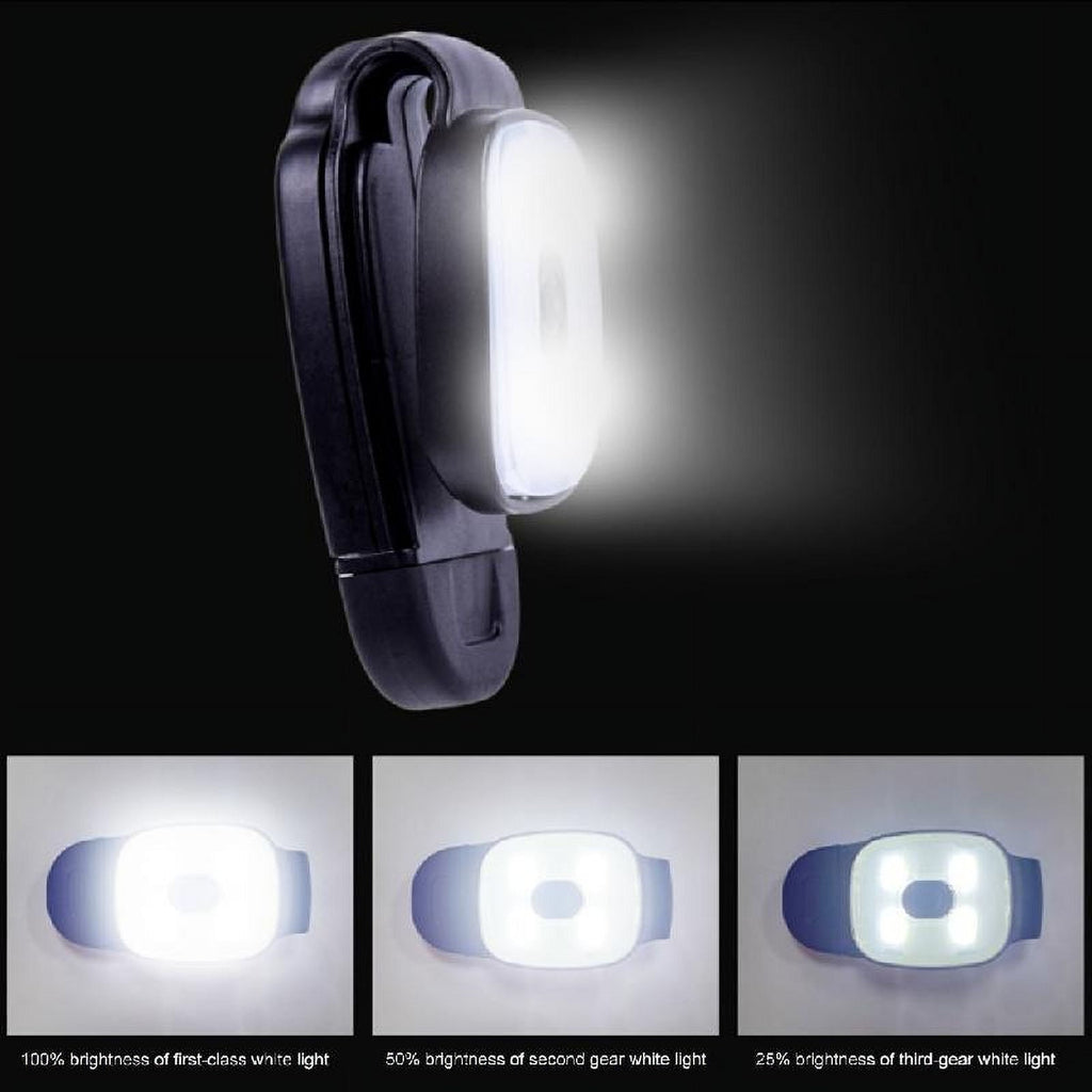 Rechargeable LED Clip on Lights Light Weight Safety Jogging Lights Running Gear