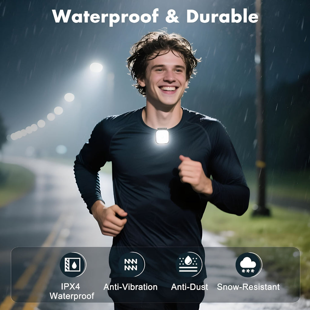 HIBIBUD 2 Pack Running Lights for Runners Rechargeable Clip on Flashlight,Running Accessories for Men,Walking Light for Night Walking,4 Modes Safety Dog Light,Jogging Biking Hiking Camping