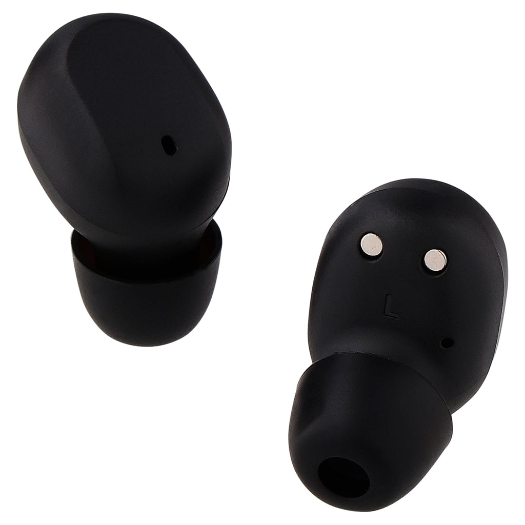 onn Wireless Mini-Earbuds with Wrist-Strap, Black